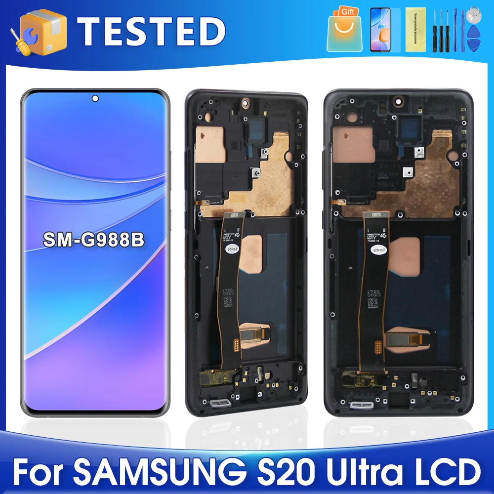 6.9''S20 Ultra For Samsung For S20U G988 G988B/DS LCD Display Touch Screen Digitizer Assembly Replacement
6.9''S20 Ultra For Samsung For S20U G988 G988B/DS LCD Display Touch Screen Digitizer Assembly Replacement