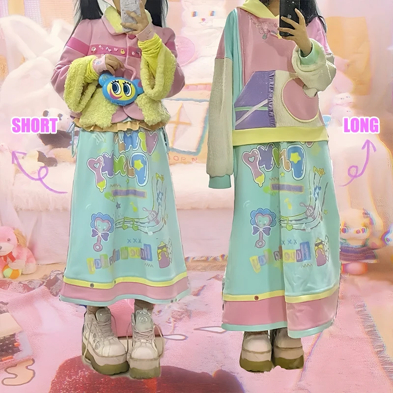 Colorful Cute Print Blue Girl Patchwork Sweet A-line Skirt Japanese Kawaii Letter Print Women Skirts Fashion Y2k Harajuku Skirt
Colorful Cute Print Blue Girl Patchwork Sweet A-line Skirt Japanese Kawaii Letter Print Women Skirts Fashion Y2k Harajuku Skirt