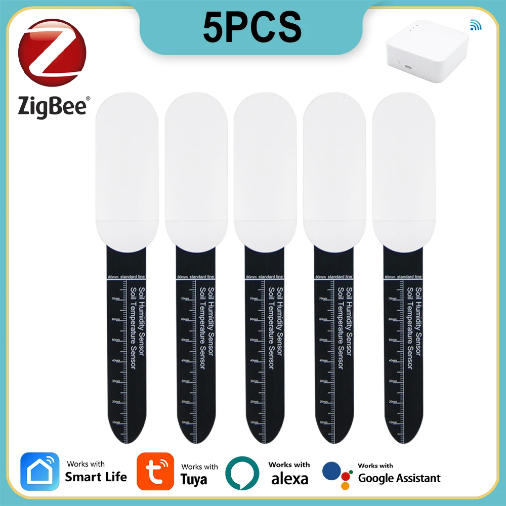 Умный датчик почвы Zigbee, 5 шт., монитор влажности и температуры почвы в реальном времени, тестер для сада, теплицы, газонов и растений
Умный датчик почвы Zigbee, 5 шт., монитор влажности и температуры почвы в реальном времени, тестер для сада, теплицы, газонов и растений