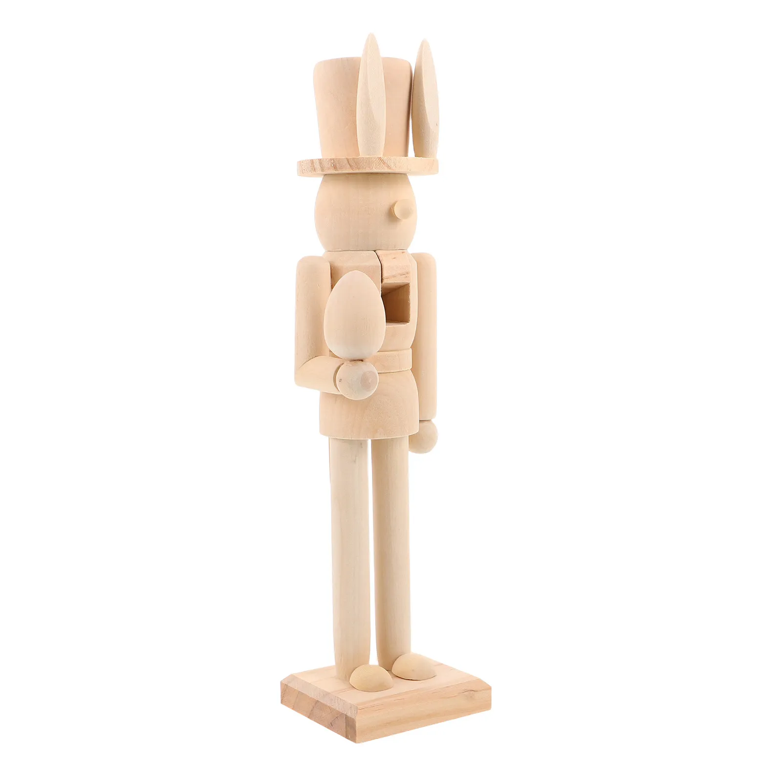 Wooden Easter Bunny Nutcracker Light Brown 12.20x2.95x2.95in Hand-Carved Bunny Figures Statues Easter Table Centerpiece
Wooden Easter Bunny Nutcracker Light Brown 12.20x2.95x2.95in Hand-Carved Bunny Figures Statues Easter Table Centerpiece