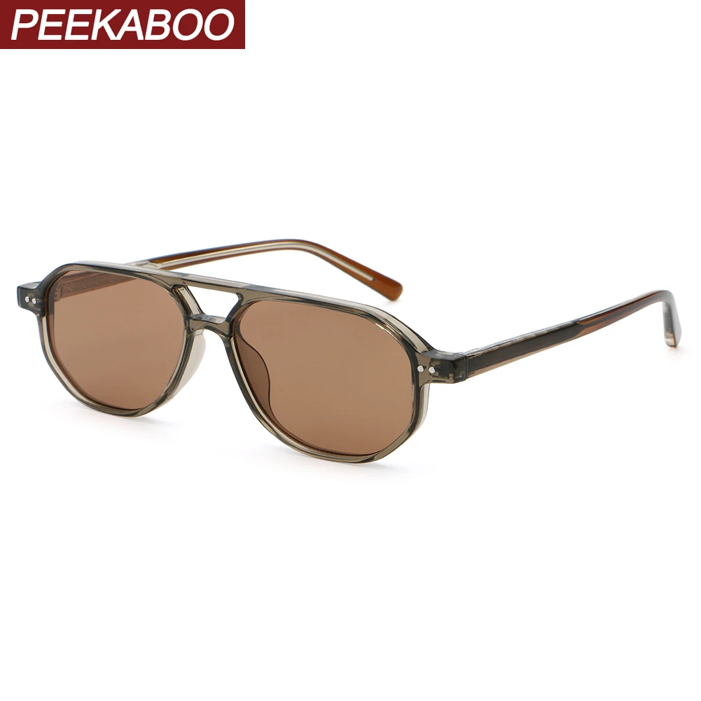 Peekaboo retro style oval sunglasses for men double bridge unisex square sun glasses for women uv400 green brown female gift
Peekaboo retro style oval sunglasses for men double bridge unisex square sun glasses for women uv400 green brown female gift