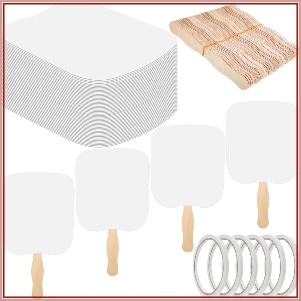 250 Sets Church Fans for DIY Crafting, Handheld Fan Kit with Blank Cardstock, Wavy Wooden Sticks, Double Sided Tape
250 Sets Church Fans for DIY Crafting, Handheld Fan Kit with Blank Cardstock, Wavy Wooden Sticks, Double Sided Tape