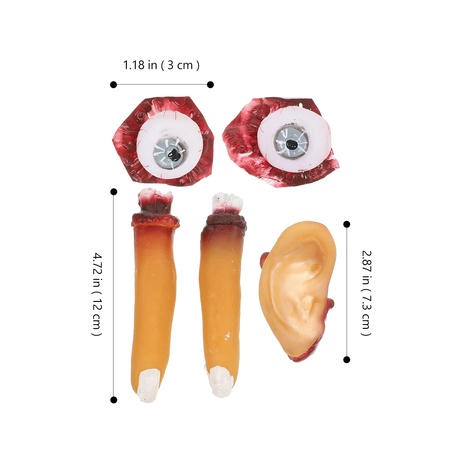 4 pcs HalloweenBloody Plastic Decorations Fake Ears Eyeballs Scary Severed Ear Finger Props for Party Club Bar
4 pcs HalloweenBloody Plastic Decorations Fake Ears Eyeballs Scary Severed Ear Finger Props for Party Club Bar