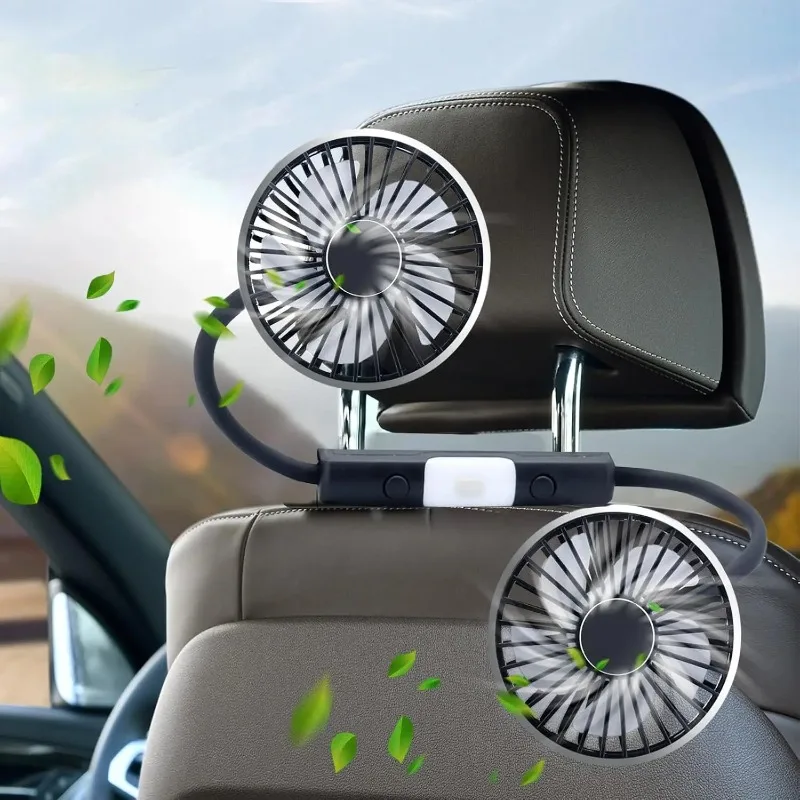 CheShan F310 Car Dual Head Fan with LED Light, Flexible Hose, 360° Multi-Angle, Car Seat Auto Interior Cooling Accessory
CheShan F310 Car Dual Head Fan with LED Light, Flexible Hose, 360° Multi-Angle, Car Seat Auto Interior Cooling Accessory
