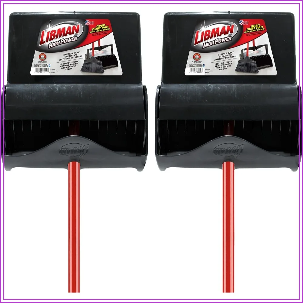 Heavy Duty Lobby Broom & Dustpan Set, 41" Long Handle, 12" Wide Pan, Black/Red, 2 Pack
Heavy Duty Lobby Broom & Dustpan Set, 41" Long Handle, 12" Wide Pan, Black/Red, 2 Pack
