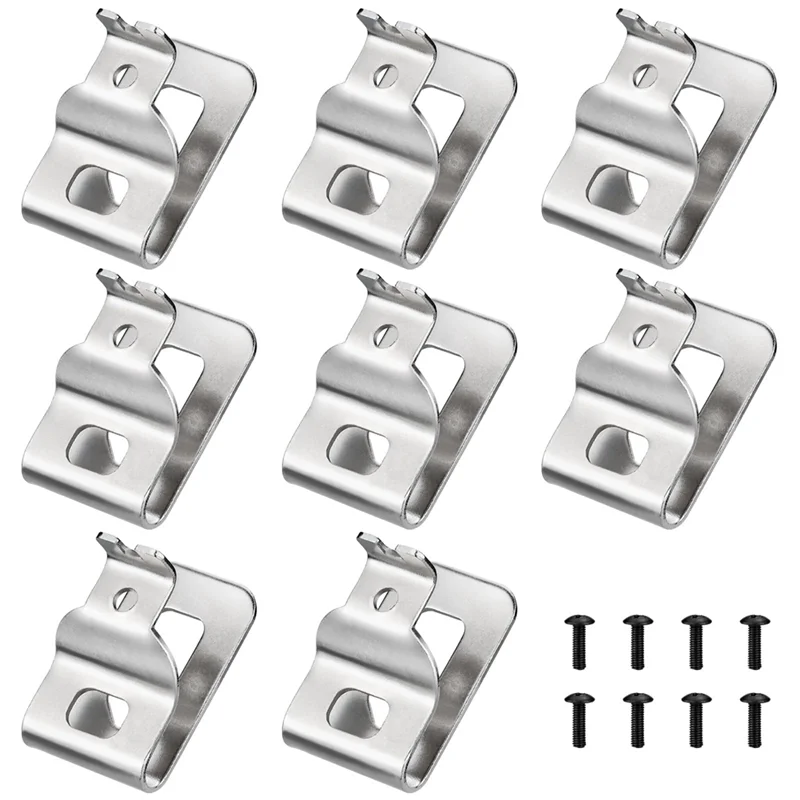 8Pcs 304 Stainless Steel Drill Clips Tool Hooks With Screws For N268241 Fit For 20V Power Tools DCD980 DCD980L2 DCD985 Durable-B
8Pcs 304 Stainless Steel Drill Clips Tool Hooks With Screws For N268241 Fit For 20V Power Tools DCD980 DCD980L2 DCD985 Durable-B