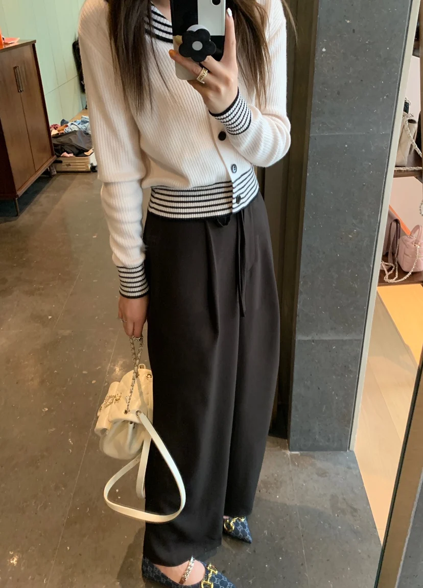 Женские повседневные брюки Ele Lazy Sle в западном стиле, прямого кроя, в пол, с поясом, для весеннего сезона, с завышенной талией, другие размеры
Женские повседневные брюки Ele Lazy Sle в западном стиле, прямого кроя, в пол, с поясом, для весеннего сезона, с завышенной талией, другие размеры