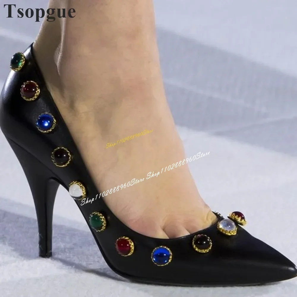 Catwalk Black Metallic Crystal Decoration Pumps Spike Heel Shoes For Women Slip On Pointed Toe 2026 Fashion Zapatos Para Mujere
Catwalk Black Metallic Crystal Decoration Pumps Spike Heel Shoes For Women Slip On Pointed Toe 2026 Fashion Zapatos Para Mujere