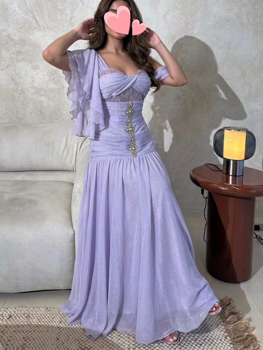 Oisslec Dress Elegant Vintage Sweet Lilac Crystal Lace Ruffle Summer Customized Formal Occasion Prom Dress Evening Party Gowns
Oisslec Dress Elegant Vintage Sweet Lilac Crystal Lace Ruffle Summer Customized Formal Occasion Prom Dress Evening Party Gowns