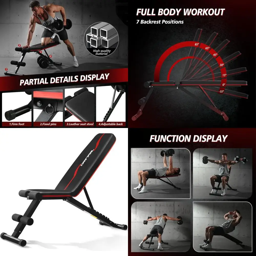 Weight Bench Press, Strength Training Adjustable Workout Benches for Full Body, Gym Benches for Incline Decline Exercise
Weight Bench Press, Strength Training Adjustable Workout Benches for Full Body, Gym Benches for Incline Decline Exercise