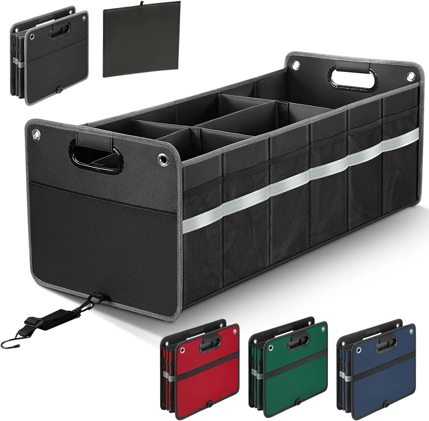 100L Car Trunk Organizer, Collapsible Multi-Compartment Storage for SUV Sedan Truck, Heavy Duty 70KG Capacity
100L Car Trunk Organizer, Collapsible Multi-Compartment Storage for SUV Sedan Truck, Heavy Duty 70KG Capacity