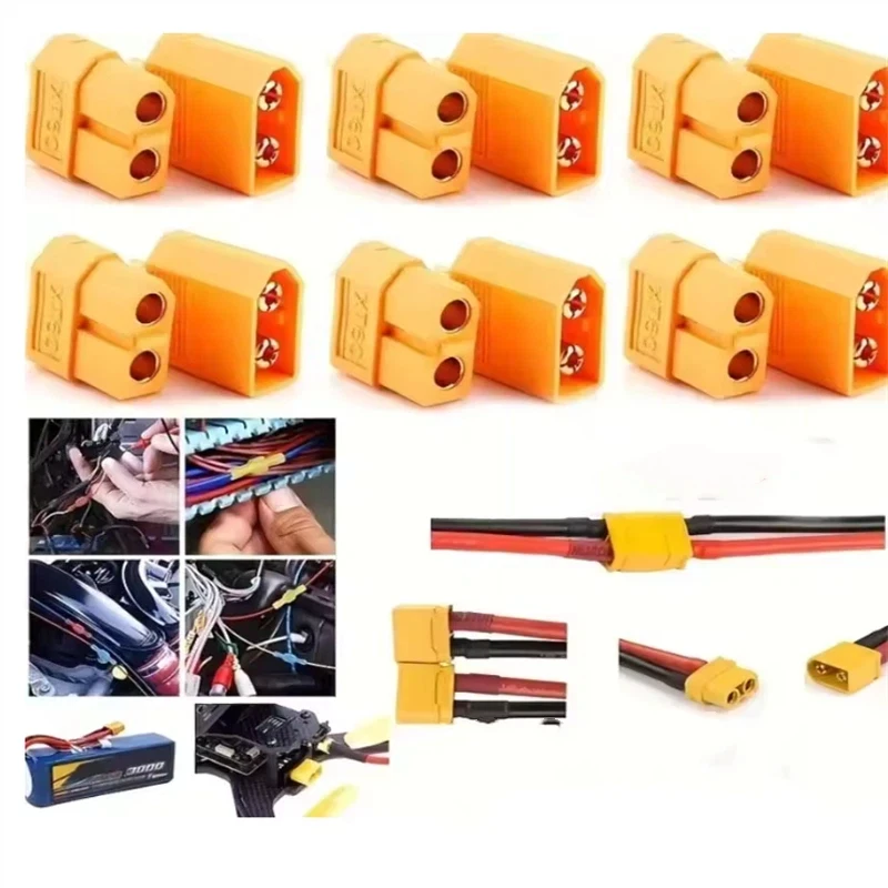 10PCS XT60 Battery Connector Male Plug Gold-plated Connector DIY Connecting Part for RC Aircraft Drone Accessories
10PCS XT60 Battery Connector Male Plug Gold-plated Connector DIY Connecting Part for RC Aircraft Drone Accessories