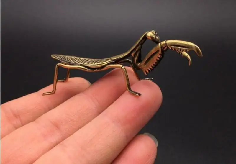Collectible Chinese Mantis Decorative Statue Solid Copper Handwork Antique
Collectible Chinese Mantis Decorative Statue Solid Copper Handwork Antique