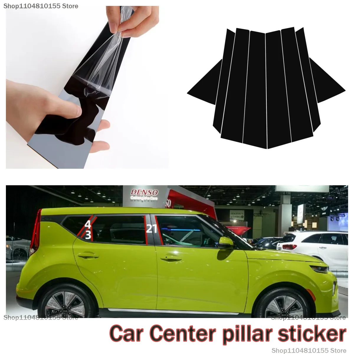 For Kia Soul Kia Sauer 2019-2023 side door cover decoration window bright black center pillar sticker 10-13
For Kia Soul Kia Sauer 2019-2023 side door cover decoration window bright black center pillar sticker 10-13
