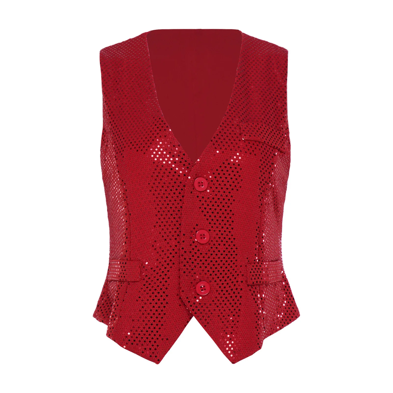 Womens Glitter Sequin Blazer Vest V Neck Pointed Hem Button-down Fully Lining Waistcoat Dance Tank Top Tango Latin Dancewear
Womens Glitter Sequin Blazer Vest V Neck Pointed Hem Button-down Fully Lining Waistcoat Dance Tank Top Tango Latin Dancewear