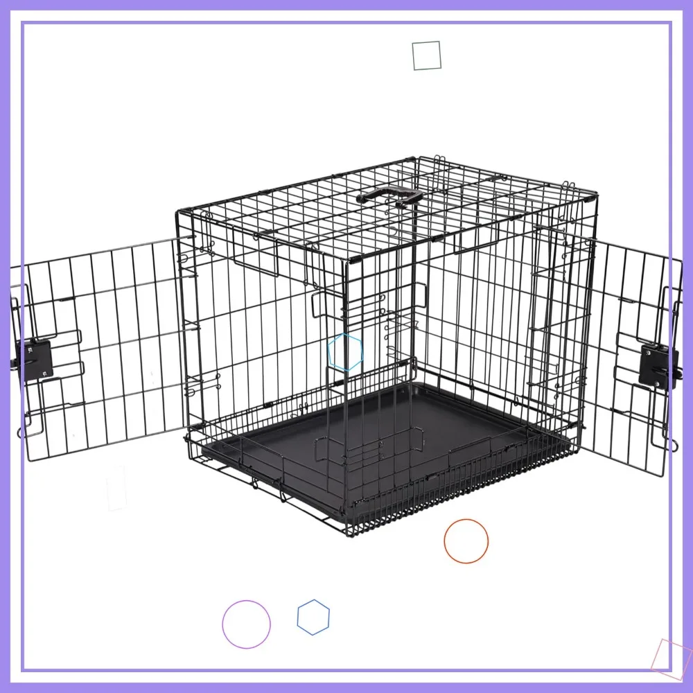 Прочный складной металлический проволочный ящик для собак с подносом, двойная дверь, 30 x 19 x 21 дюймов, черный
Прочный складной металлический проволочный ящик для собак с подносом, двойная дверь, 30 x 19 x 21 дюймов, черный