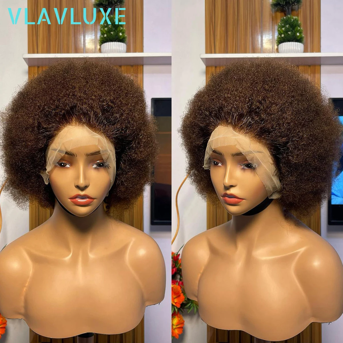 Afro Kinky Curly #4 Brown Color 100% Brazilian Human Hair Wigs 400 Density 13×6 HD Lace Frontal Wigs For Black Women Daily Use
Afro Kinky Curly #4 Brown Color 100% Brazilian Human Hair Wigs 400 Density 13×6 HD Lace Frontal Wigs For Black Women Daily Use