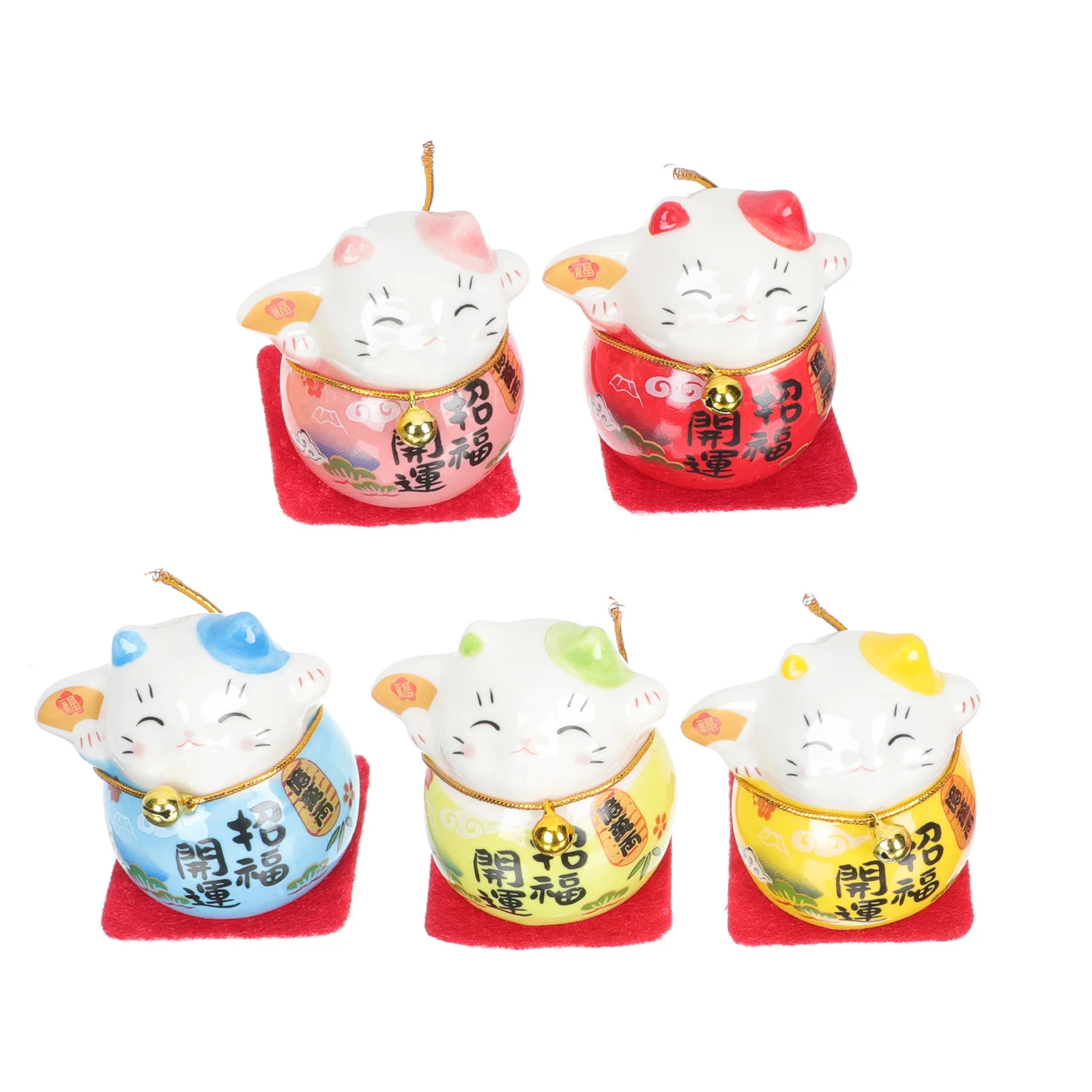 5pcs Ceramic Cat Adorn Auspicious Sign Decor For Home Office Car Desktop Small Craft Ornament Family Decoration
5pcs Ceramic Cat Adorn Auspicious Sign Decor For Home Office Car Desktop Small Craft Ornament Family Decoration