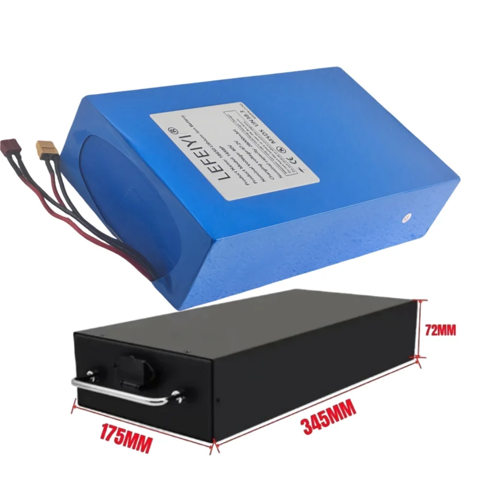 New 60V 28Ah 18650 16S8P lithium battery pack, battery 3000W high power rechargeable battery + 67.2V charger,
New 60V 28Ah 18650 16S8P lithium battery pack, battery 3000W high power rechargeable battery + 67.2V charger,