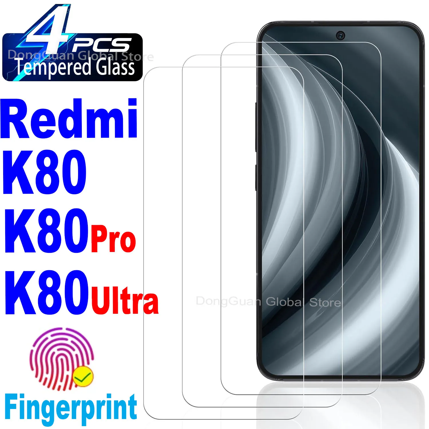 1/4Pcs Tempered Glass For Xiaomi Redmi K80 / K80 Pro / K80 Urtra 0.2mm Fingerprint Unlock Screen Protector Glass Film
1/4Pcs Tempered Glass For Xiaomi Redmi K80 / K80 Pro / K80 Urtra 0.2mm Fingerprint Unlock Screen Protector Glass Film