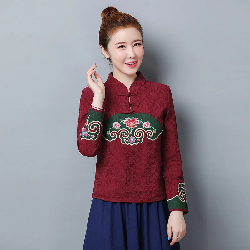 2025 National Stick Cloth Embroidered Jacquard Long-sleeved Blouse Women Tang Suit Tops Chinese Style Costume Vintage
2025 National Stick Cloth Embroidered Jacquard Long-sleeved Blouse Women Tang Suit Tops Chinese Style Costume Vintage