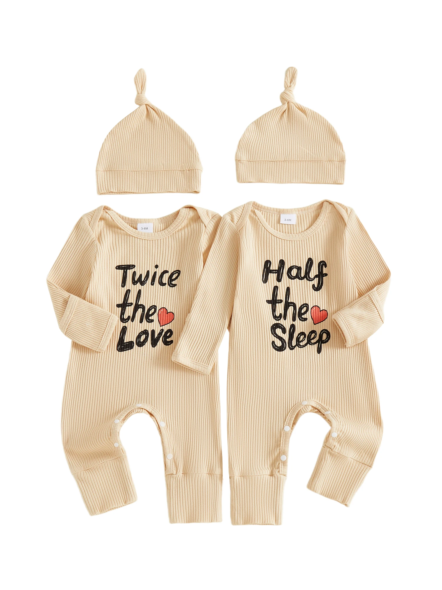 Adorable Matching Twin Baby s Set with Funny Sayings and Cozy Hats - Perfect Outfits for Newborn Boy and Girl Twins
Adorable Matching Twin Baby s Set with Funny Sayings and Cozy Hats - Perfect Outfits for Newborn Boy and Girl Twins