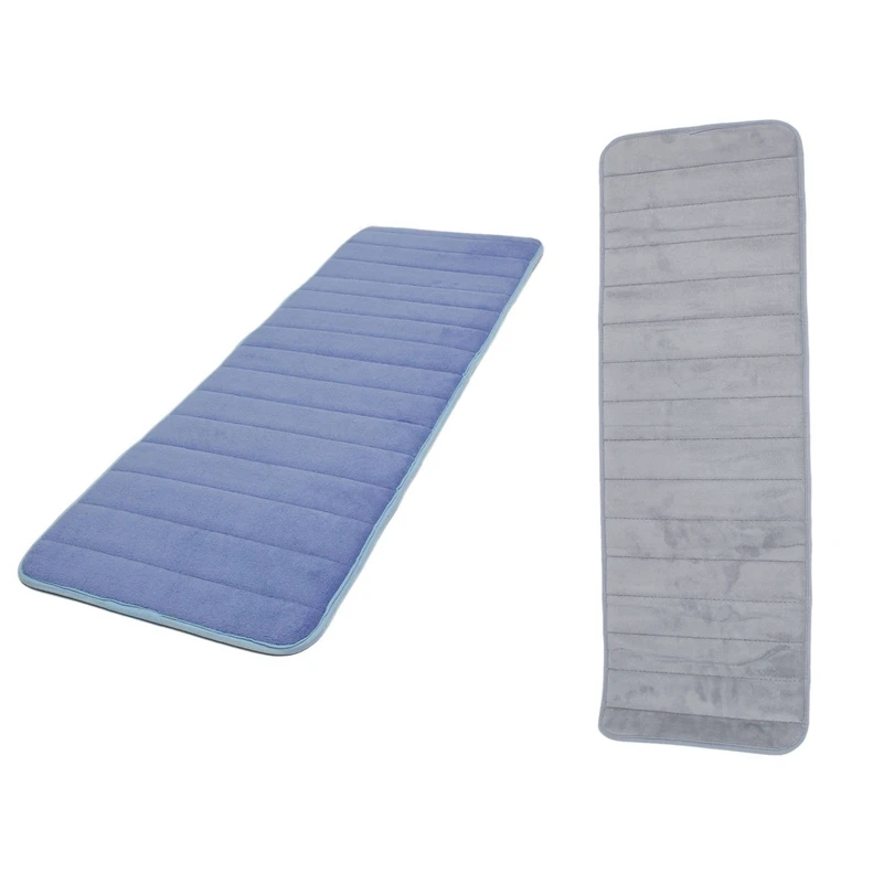 2 Pcs 120X40cm Absorbent Nonslip Memory Foam Kitchen Bedroom Door Floor Mat Rug Carpet Gray & Dark Blue
2 Pcs 120X40cm Absorbent Nonslip Memory Foam Kitchen Bedroom Door Floor Mat Rug Carpet Gray & Dark Blue
