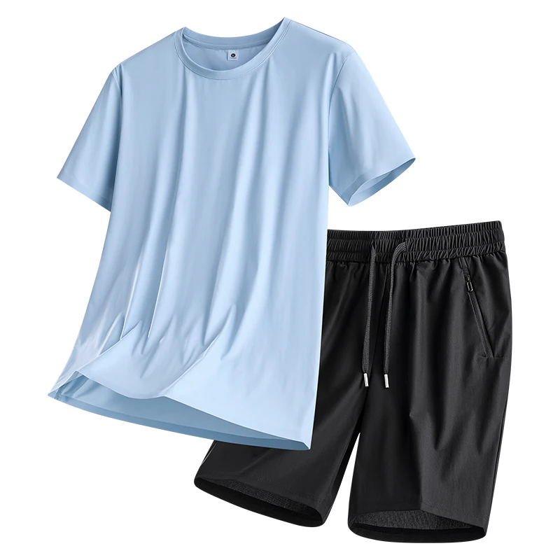 Summer Thin Men's Sportswear Set Ice Silk Casual Quick Dry Lightweight Fashionable T-Shirt And Shorts Ensemble for Youth
Summer Thin Men's Sportswear Set Ice Silk Casual Quick Dry Lightweight Fashionable T-Shirt And Shorts Ensemble for Youth