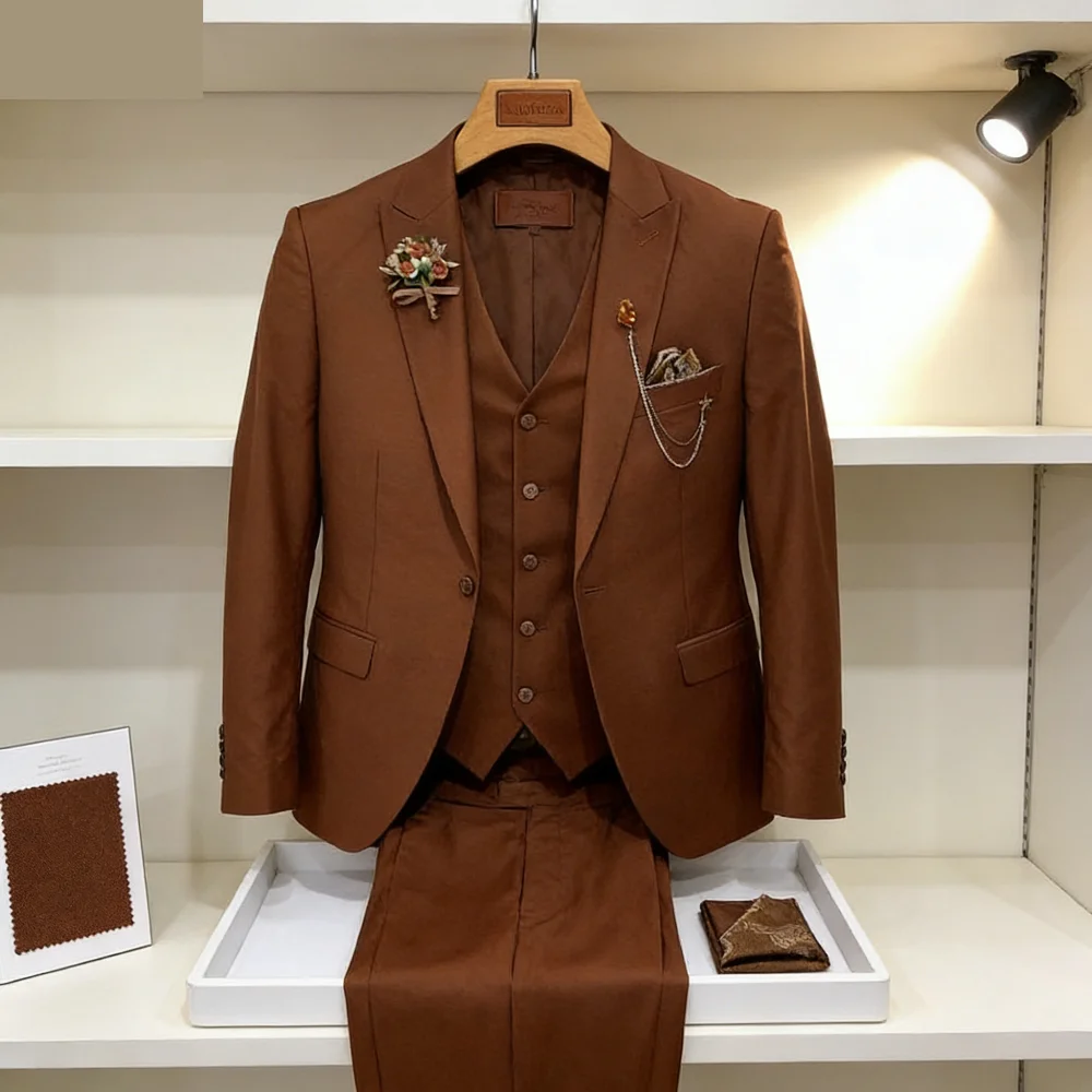 Formal Monochromatic Wedding Tuxedos for Men Bachelor Party Graduation Celebration Snoking Outfit Men's Clothing Set
Formal Monochromatic Wedding Tuxedos for Men Bachelor Party Graduation Celebration Snoking Outfit Men's Clothing Set