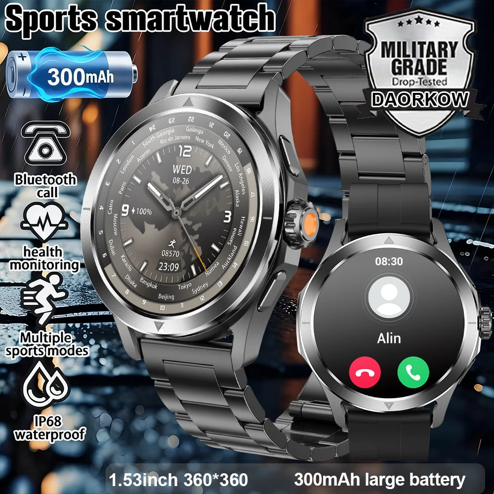 DAORKOW 2025 Новые спортивные умные часы для мужчин AMOLED-экран NFC GPS Компас Сердечный ритм Водонепроницаемые Bluetooth-вызовы Смарт-часы
DAORKOW 2025 Новые спортивные умные часы для мужчин AMOLED-экран NFC GPS Компас Сердечный ритм Водонепроницаемые Bluetooth-вызовы Смарт-часы