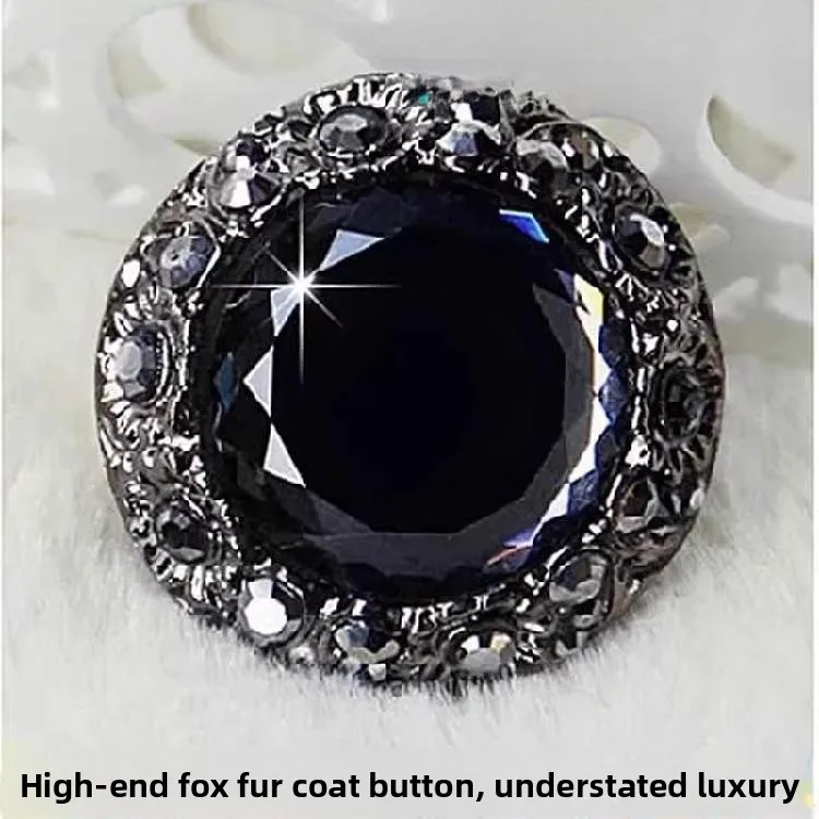 High-End Metal Button Women's Camere Wool Coat Button Fur Bla round Luxury Crystal Decoration Button Ele Faionable
High-End Metal Button Women's Camere Wool Coat Button Fur Bla round Luxury Crystal Decoration Button Ele Faionable