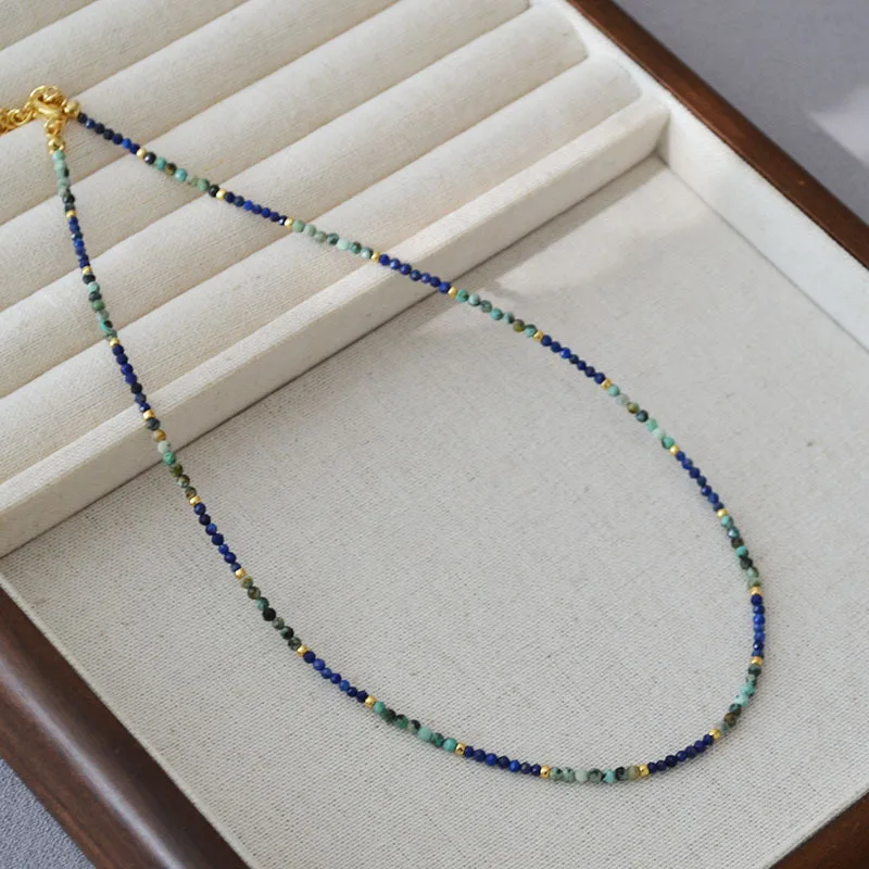Bohemia Fashion Natural Lapis Turquoise Bead String Necklace/Bracelet Set Women Summer Fashion Choker Outfit Accessories Bijoux
Bohemia Fashion Natural Lapis Turquoise Bead String Necklace/Bracelet Set Women Summer Fashion Choker Outfit Accessories Bijoux