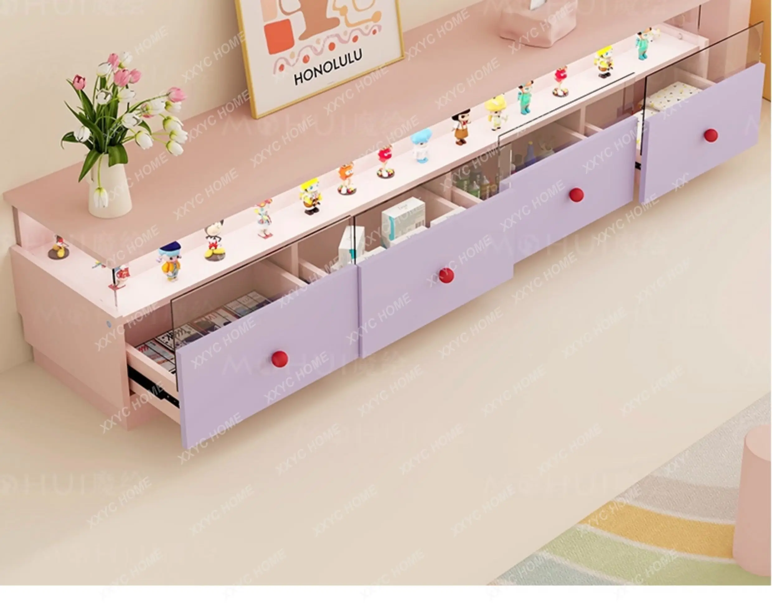 Figure integrated TV cabinet Floor blind box display coffee table storage cabinet
Figure integrated TV cabinet Floor blind box display coffee table storage cabinet