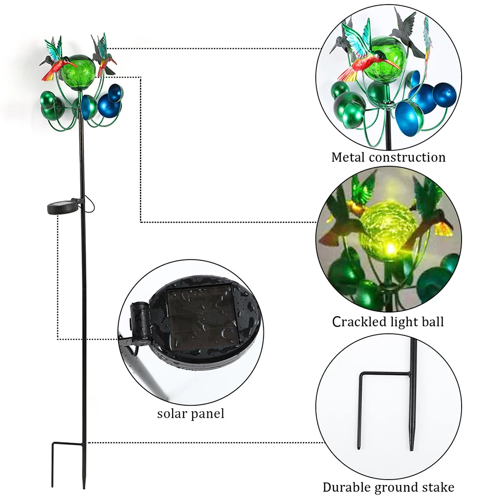 Solar Hummingbird Lamp Metal Garden Light Yard Garden Decking Lamp Decoration LED Stake Waterproof Outdoor L 
Solar Hummingbird Lamp Metal Garden Light Yard Garden Decking Lamp Decoration LED Stake Waterproof Outdoor L