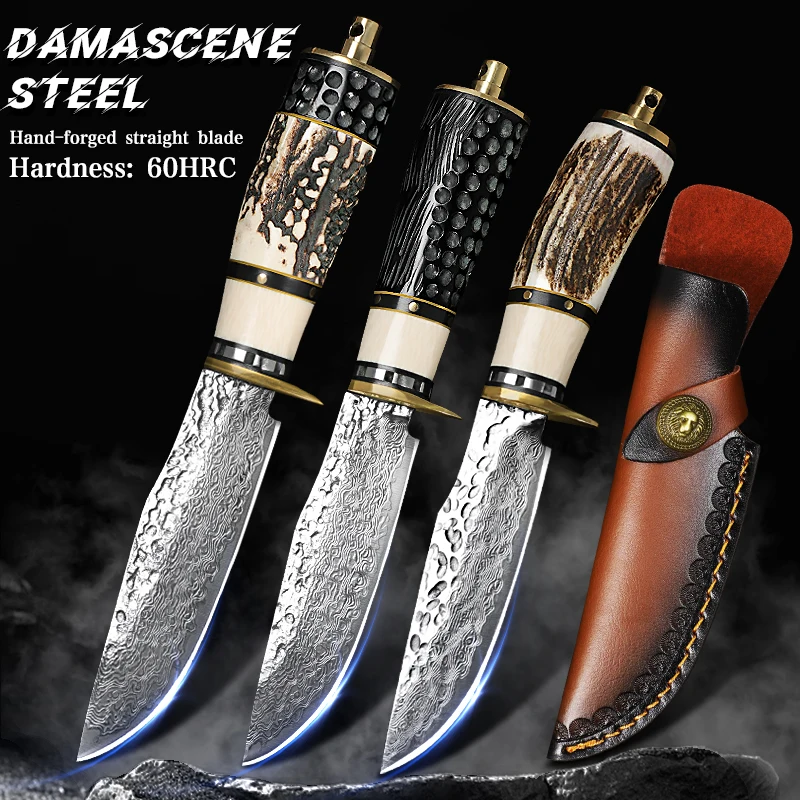 VG10 Damascus Steel Fixed-Blade Knife, Men's Pocket Knife, Ideal for Outdoor Adventures, Hiking, Camping, Survival, EDC Tool
VG10 Damascus Steel Fixed-Blade Knife, Men's Pocket Knife, Ideal for Outdoor Adventures, Hiking, Camping, Survival, EDC Tool
