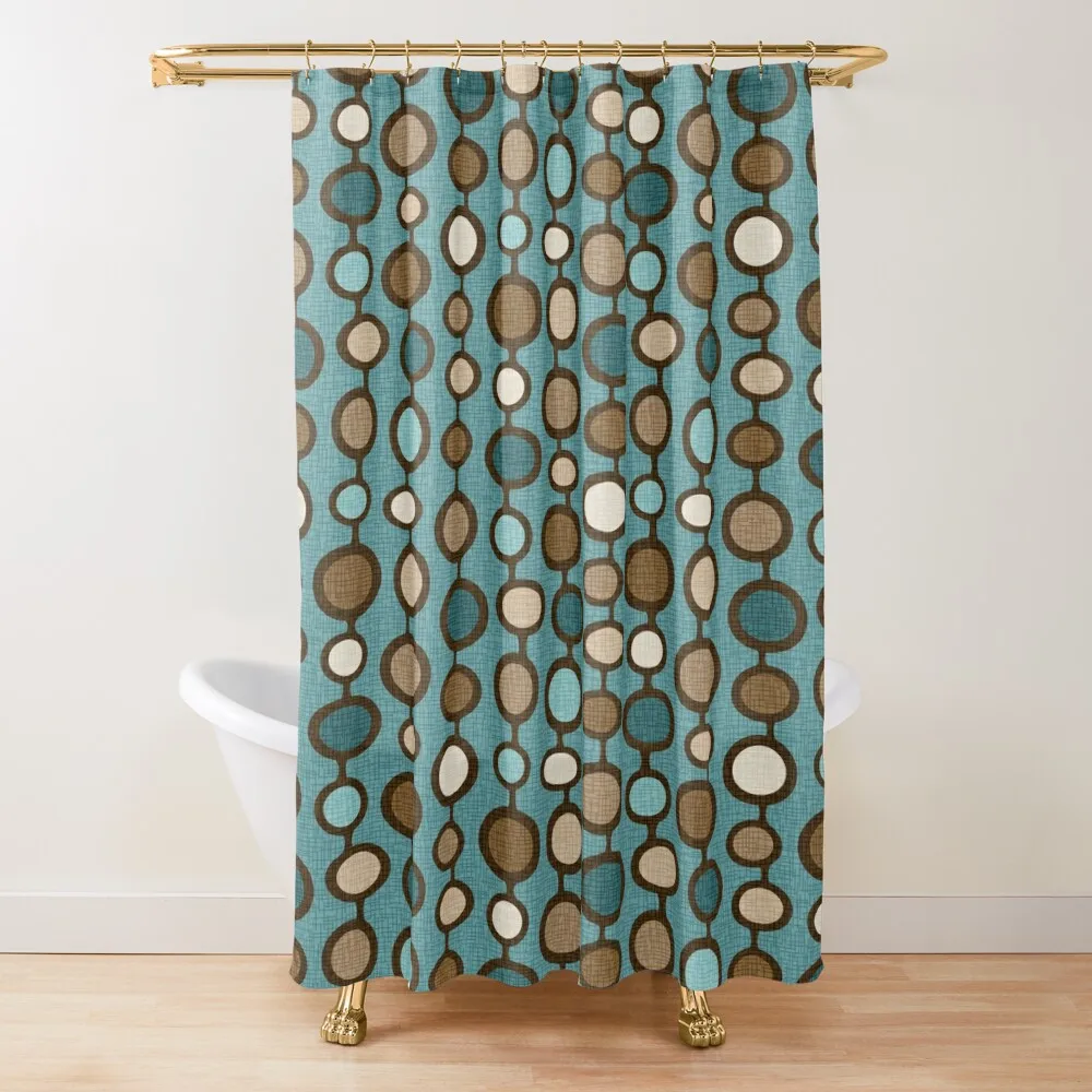 Mid Century Modern Geometric Circle Atomic Art Print - Brown, Cream, Caribbean Blue Shower Curtain For Bathrooms Curtain
Mid Century Modern Geometric Circle Atomic Art Print - Brown, Cream, Caribbean Blue Shower Curtain For Bathrooms Curtain