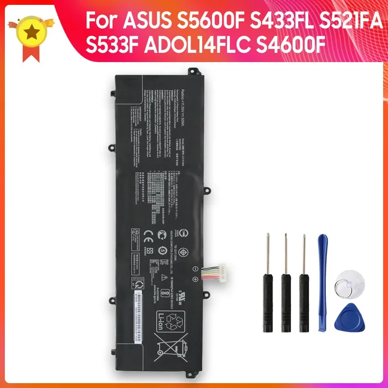 Replacement Battery C31N1905 4335mAh For ASUS S433FL S4600F S521FA S533F S5600F ADOL14FLC High Quality Batteries With Tools
Replacement Battery C31N1905 4335mAh For ASUS S433FL S4600F S521FA S533F S5600F ADOL14FLC High Quality Batteries With Tools
