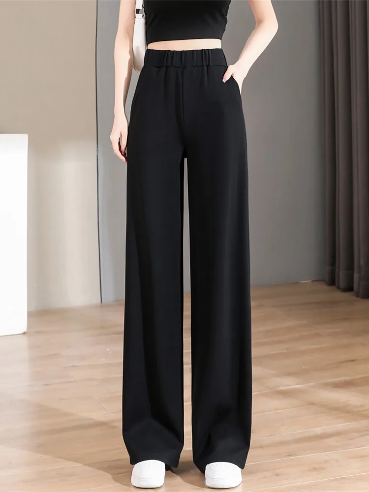Summer plus Size Wide Leg Pants Women's Thin Ice Silk Drapey Casual Pants High Waist Straight Leg Elastic Waist Loose Fit
Summer plus Size Wide Leg Pants Women's Thin Ice Silk Drapey Casual Pants High Waist Straight Leg Elastic Waist Loose Fit