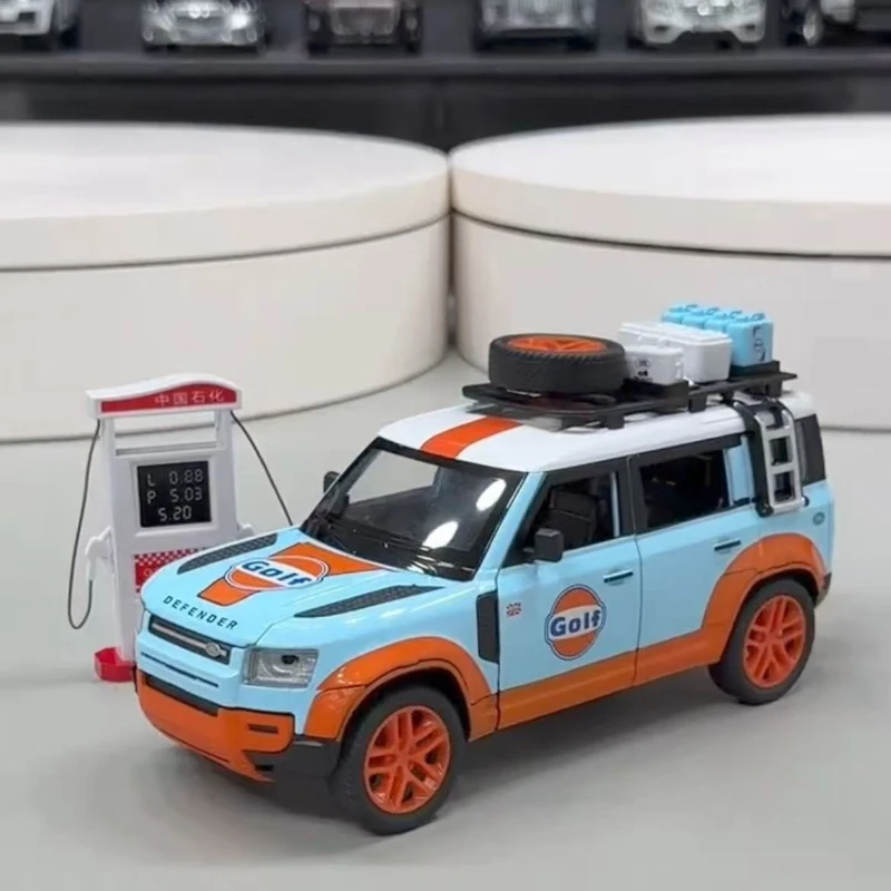 1:24 Land Rover Defender, модель внедорожника, игрушки, автомобиль из сплава, литая под давлением, модифицированная версия, звуковой свет, автомобили, подарок для мальчика
1:24 Land Rover Defender, модель внедорожника, игрушки, автомобиль из сплава, литая под давлением, модифицированная версия, звуковой свет, автомобили, подарок для мальчика