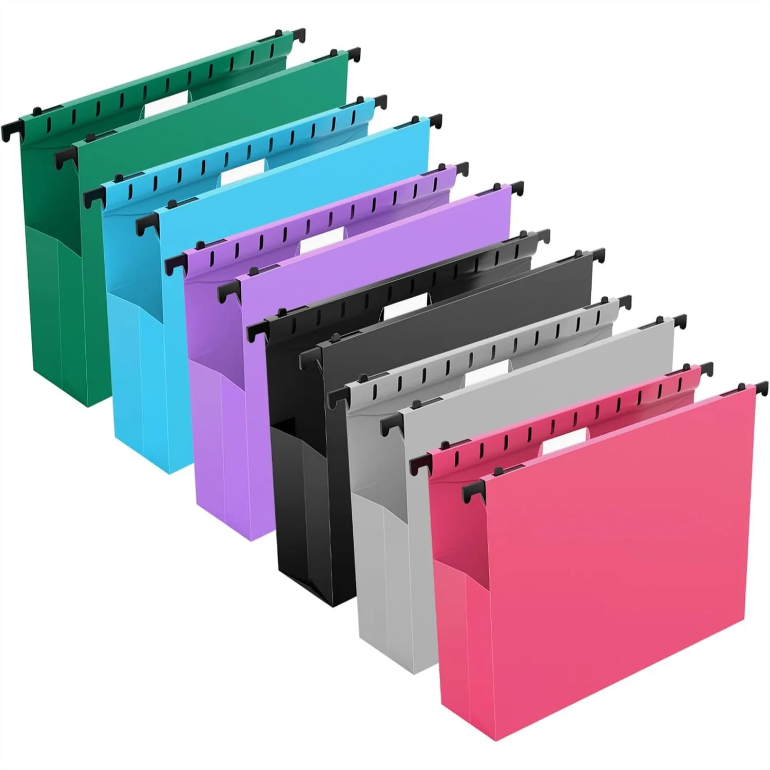 Plastic Hanging File Folders 12 Pack, Reinforced Expanding Letter Size with Accordion Pocket, Heavy Duty 2 Inch Expansion
Plastic Hanging File Folders 12 Pack, Reinforced Expanding Letter Size with Accordion Pocket, Heavy Duty 2 Inch Expansion