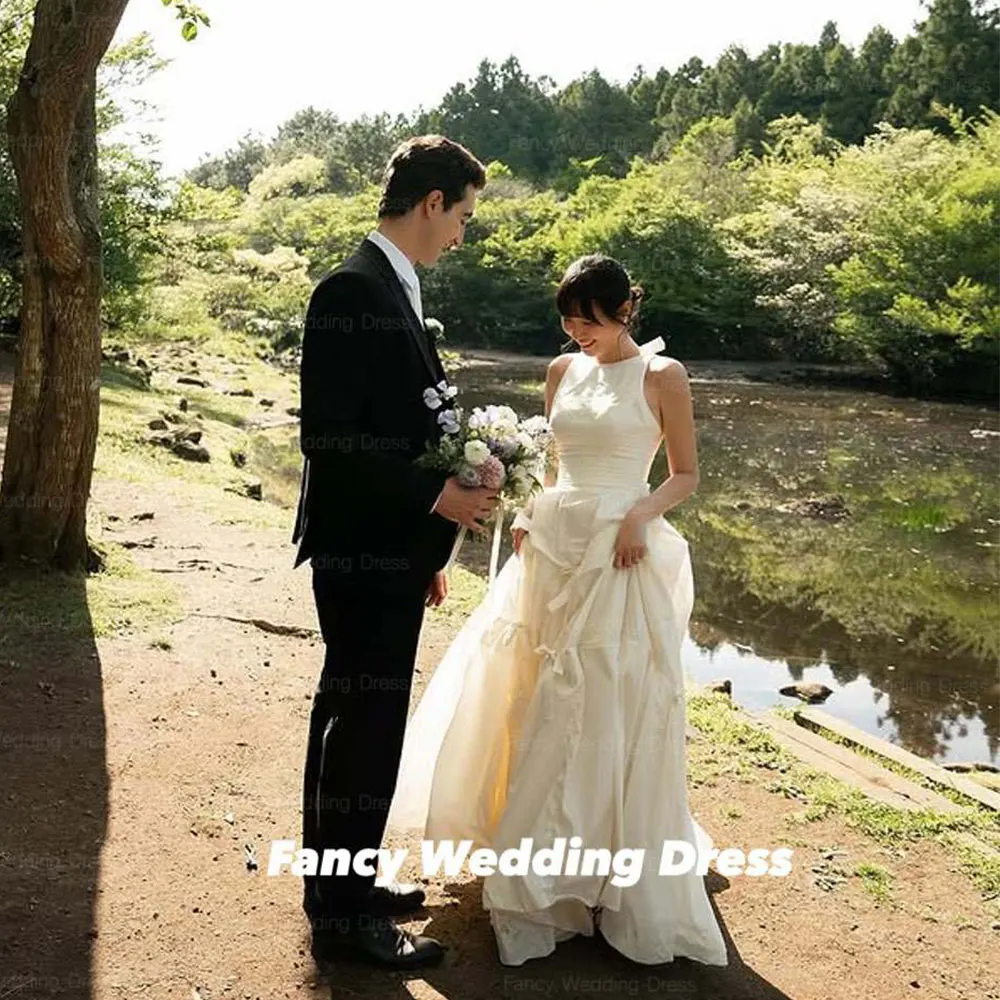 Fancy Princess Bow Wedding Dress Korea Photo Shoot A Line Taffeta Bridal Gow Floor Length Back Corset 웨딩드레스 Customized
Fancy Princess Bow Wedding Dress Korea Photo Shoot A Line Taffeta Bridal Gow Floor Length Back Corset 웨딩드레스 Customized