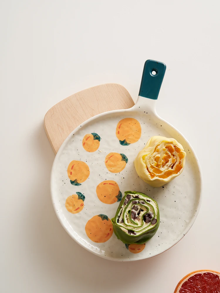 Ins Popular Ceramic Plates With Handgrip Sushi Desserts Food Container 8 Inch Kawaii Style Strawberry Orange Printed Dishes
Ins Popular Ceramic Plates With Handgrip Sushi Desserts Food Container 8 Inch Kawaii Style Strawberry Orange Printed Dishes