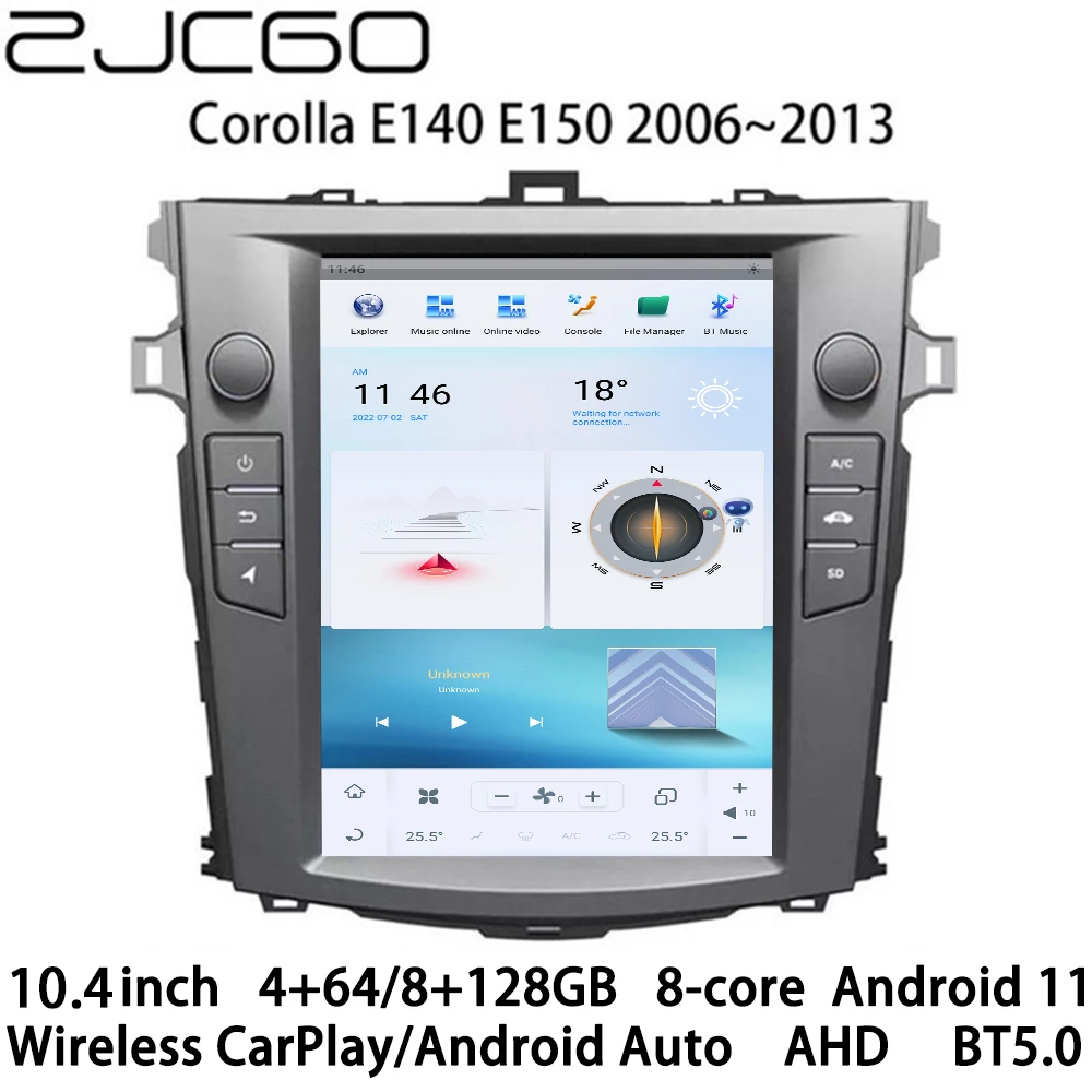 ZJCGO Car Multimedia Player Stereo GPS Radio Navigation NAVI Android 11 Tesla 10.4 Screen for Toyota Corolla E140 E150 2006~2013
ZJCGO Car Multimedia Player Stereo GPS Radio Navigation NAVI Android 11 Tesla 10.4 Screen for Toyota Corolla E140 E150 2006~2013