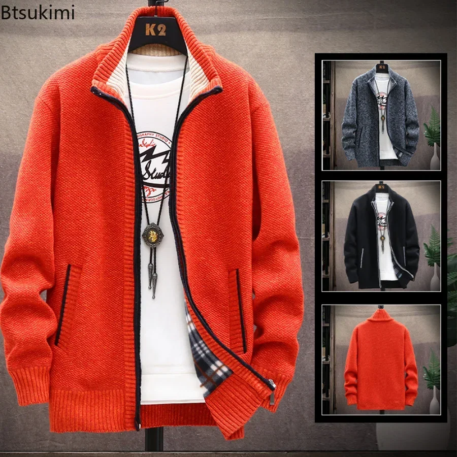 New 2025 Men's Thick Warm Sweater Jacket Cardigans Solid Zipper Front Sweater Cardigan Fleece Warm Wool Sweater for Men Coats
New 2025 Men's Thick Warm Sweater Jacket Cardigans Solid Zipper Front Sweater Cardigan Fleece Warm Wool Sweater for Men Coats