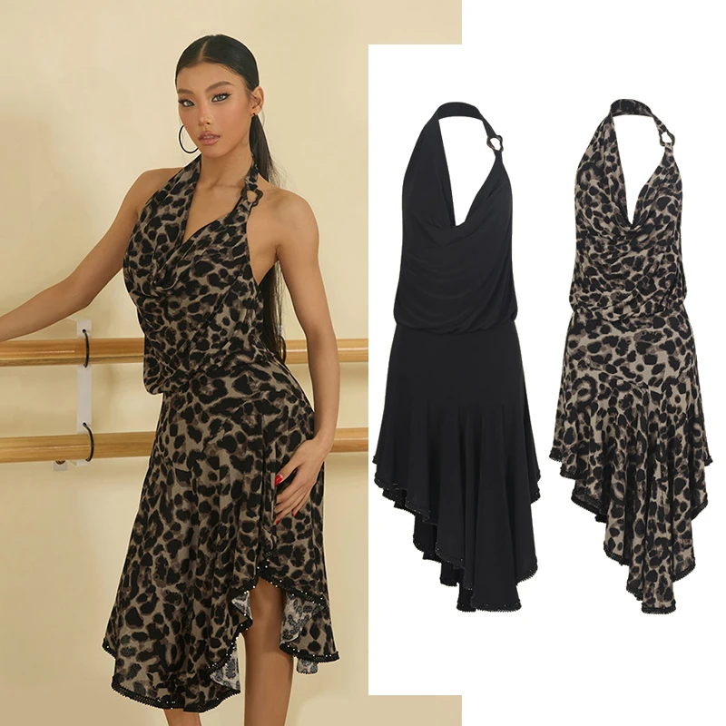ZYM Dance Wear Women Latin Dance Dress Leopard Black Irregular Rhinestone Dress Competition Dress Practice Clothes DNV27288
ZYM Dance Wear Women Latin Dance Dress Leopard Black Irregular Rhinestone Dress Competition Dress Practice Clothes DNV27288