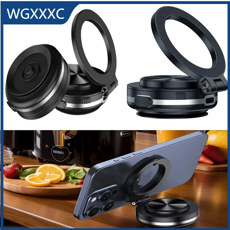 Vacuum Magnetic Suction Cup Folding Swivel Stand 360° Rotation For Magsafe Electric Vacuum Swivel Stand Electric Phone Holder
Vacuum Magnetic Suction Cup Folding Swivel Stand 360° Rotation For Magsafe Electric Vacuum Swivel Stand Electric Phone Holder
