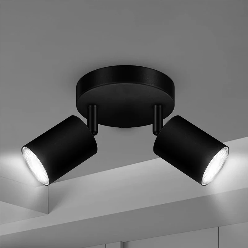 LED Modern Ceiling Light - 350° Rotatable Dual GU10 Wall Light, Black (Energy-Saving) for Hallway, Living Room, Bedroom, Kitchen
LED Modern Ceiling Light - 350° Rotatable Dual GU10 Wall Light, Black (Energy-Saving) for Hallway, Living Room, Bedroom, Kitchen