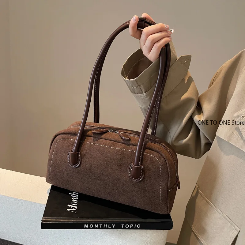 Women Suede Shoulder Bag with Inner Pocket Flap Underarm Bag Faux Suede Solid Color Handbag Satchel Bag Clutch Purse for Travel
Women Suede Shoulder Bag with Inner Pocket Flap Underarm Bag Faux Suede Solid Color Handbag Satchel Bag Clutch Purse for Travel