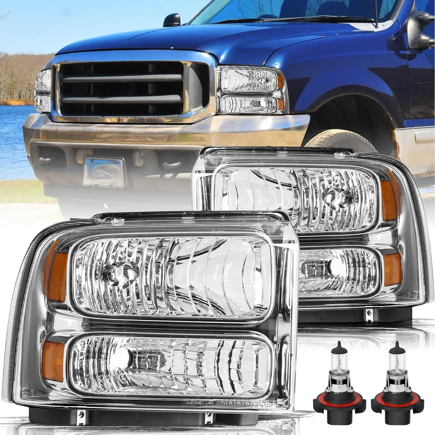Фара в сборе, совместимая с 99-04 F250 F350 F450 F550 Super Duty/2000 Excursion Driver и фарой со стороны пассажира Chro
Фара в сборе, совместимая с 99-04 F250 F350 F450 F550 Super Duty/2000 Excursion Driver и фарой со стороны пассажира Chro