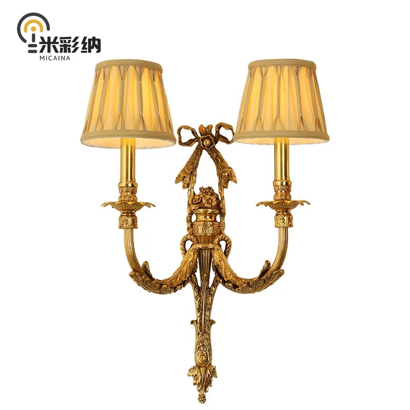 Double-headed French all-copper wall lamp European style luxury retro villa living room bedroom bedside corridor aisle wall lamp
Double-headed French all-copper wall lamp European style luxury retro villa living room bedroom bedside corridor aisle wall lamp
